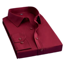Load image into Gallery viewer, BOLUBAO Brand Men Casual Shirts Fashion Solid Color Shirt Long Sleeve Slim Fit Business Shirts Mens Clothing Male Tuxedo Shirt