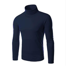 Load image into Gallery viewer, 1Pcs Pop Long Sleeve Thermal Slim Cotton Stretch Mens Shirt Fashion Sweaters Turtleneck Casual High Neck Knitwear Pullovers