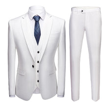 Load image into Gallery viewer, (Blazer + pants + vest) 2019 high-end custom business prom Men suit suit men's casual wedding Tuxedo dress men's 3 piece suit