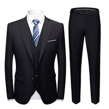 Load image into Gallery viewer, (Blazer + pants + vest) 2019 high-end custom business prom Men suit suit men's casual wedding Tuxedo dress men's 3 piece suit