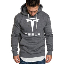 Load image into Gallery viewer, Hoodies Men Tesla Car Logo Print Sweatshirt Spring Autumn New Fashion Men Hoodie hip hop harajuku Casual Hoody Fleece tracksuit