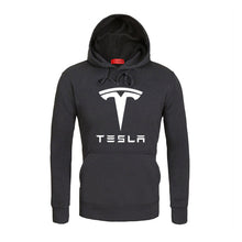 Load image into Gallery viewer, Hoodies Men Tesla Car Logo Print Sweatshirt Spring Autumn New Fashion Men Hoodie hip hop harajuku Casual Hoody Fleece tracksuit