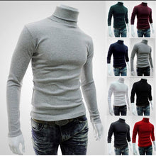 Load image into Gallery viewer, 2019 New Autumn Winter Men'S Sweater Men'S Turtleneck Solid Color Casual Sweater Men's Slim Fit Brand Knitted Pullovers