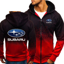 Load image into Gallery viewer, Subaru Logo Coat Fleece Hoodies Slim Jackets Fashion Sweatshirt Cardigan Subaru Logo Streetwear Clothing Coat Outerwear