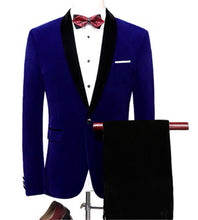 Load image into Gallery viewer, Custom Made Dark Blue Suit Inspired By Suit Worn In James Bond Wedding Suit For Men Groomsman Tuxedos Groom Wedding Suits