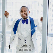 Load image into Gallery viewer, (Jacket+Pants+Vest) 2019 Custom Made Black Paisley Men Suit Groom Tuxedos Groomsmen Best Man Prom Blazer Mens Wedding Suits