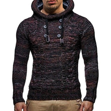 Load image into Gallery viewer, Vintage Horns Buckle Thick Sweater Cardigan Fashion Men Winter Warm Turtleneck Sweaters Casual Knitting Tricot Jumper Outwear
