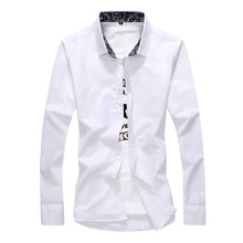 Load image into Gallery viewer, Fashion Men Solid Shirts Long Sleeve Turn-down Collar Men Dress Shirt Casual Business Work Shirt Male Slim Fit Camisa De Hombre