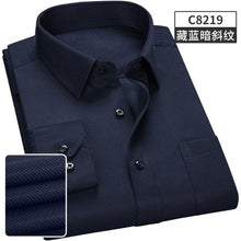 Load image into Gallery viewer, 2019 New Men's Twill Stripes Shirt Long Sleeve Brand soft Casual Slim fit Dress Shirts Men White Wedding Shirt Chemise Homme