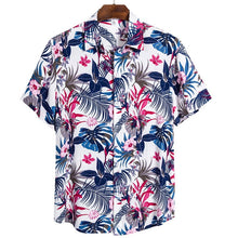 Load image into Gallery viewer, MONERFFI 2020 Quality Harajuku Beach Shirt Men Short Sleeve Hawaiian Shirt Casual Summer Floral Print Men Blouse Loose Surfing