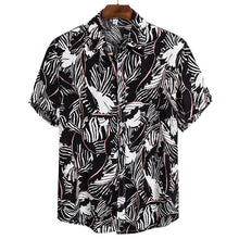 Load image into Gallery viewer, MONERFFI 2020 Quality Harajuku Beach Shirt Men Short Sleeve Hawaiian Shirt Casual Summer Floral Print Men Blouse Loose Surfing