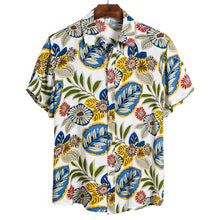 Load image into Gallery viewer, MONERFFI 2020 Quality Harajuku Beach Shirt Men Short Sleeve Hawaiian Shirt Casual Summer Floral Print Men Blouse Loose Surfing