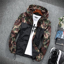 Load image into Gallery viewer, 2019 Men's wear casual camouflage jacket. of Slim handsome spring autumn casual solid color large size baseball clothes