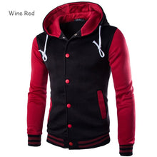 Load image into Gallery viewer, New Men/Boy Baseball Jacket Men 2019 Fashion Design Wine Red Mens Slim Fit College Varsity Jacket Men Brand Stylish Veste Homme