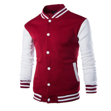 Load image into Gallery viewer, New Men/Boy Baseball Jacket Men 2019 Fashion Design Wine Red Mens Slim Fit College Varsity Jacket Men Brand Stylish Veste Homme