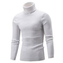Load image into Gallery viewer, WENYUJH 2019 High Quality Warm Turtleneck Sweater Men Solid Knitted Mens Sweaters Casual Slim Pullover Male Double Collar Tops