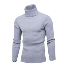 Load image into Gallery viewer, WENYUJH 2019 High Quality Warm Turtleneck Sweater Men Solid Knitted Mens Sweaters Casual Slim Pullover Male Double Collar Tops