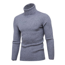 Load image into Gallery viewer, WENYUJH 2019 High Quality Warm Turtleneck Sweater Men Solid Knitted Mens Sweaters Casual Slim Pullover Male Double Collar Tops