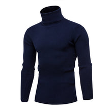 Load image into Gallery viewer, WENYUJH 2019 High Quality Warm Turtleneck Sweater Men Solid Knitted Mens Sweaters Casual Slim Pullover Male Double Collar Tops
