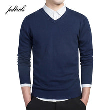 Load image into Gallery viewer, New Simple Smart Casual Pullover High Quality Pure Cotton Long Sleeve Sim Fit Mens Sweater Fashion Plus Size Men Sweaters 2018