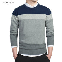 Load image into Gallery viewer, Varsanol Cotton Sweater Men Long Sleeve Pullovers Outwear Man V-Neck sweaters Tops Loose Solid Fit Knitting Clothing 8Colors New
