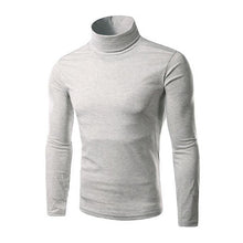 Load image into Gallery viewer, 1Pcs Pop Long Sleeve Thermal Slim Cotton Stretch Mens Shirt Fashion Sweaters Turtleneck Casual High Neck Knitwear Pullovers
