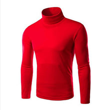 Load image into Gallery viewer, 1Pcs Pop Long Sleeve Thermal Slim Cotton Stretch Mens Shirt Fashion Sweaters Turtleneck Casual High Neck Knitwear Pullovers
