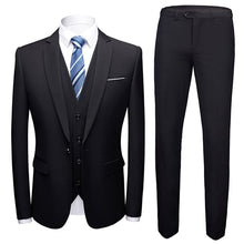 Load image into Gallery viewer, (Blazer + pants + vest) 2019 high-end custom business prom Men suit suit men&#39;s casual wedding Tuxedo dress men&#39;s 3 piece suit
