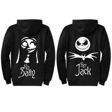 Load image into Gallery viewer, 2018The Nightmare Before Christmas Hoodies Print Jack And Sally Skellington Jackets For Man Women Couple Coats Black Sweatshirts
