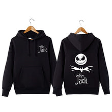 Load image into Gallery viewer, 2018The Nightmare Before Christmas Hoodies Print Jack And Sally Skellington Jackets For Man Women Couple Coats Black Sweatshirts
