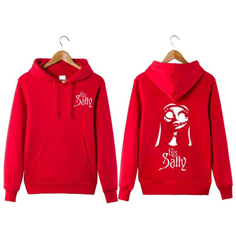 2018The Nightmare Before Christmas Hoodies Print Jack And Sally Skellington Jackets For Man Women Couple Coats Black Sweatshirts