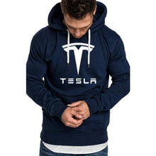 Load image into Gallery viewer, Hoodies Men Tesla Car Logo Print Sweatshirt Spring Autumn New Fashion Men Hoodie hip hop harajuku Casual Hoody Fleece tracksuit

