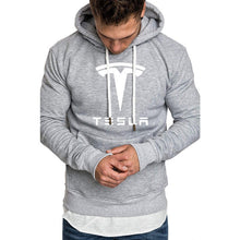 Load image into Gallery viewer, Hoodies Men Tesla Car Logo Print Sweatshirt Spring Autumn New Fashion Men Hoodie hip hop harajuku Casual Hoody Fleece tracksuit
