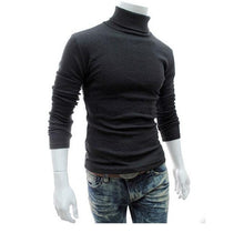 Load image into Gallery viewer, 2019 New Autumn Winter Men&#39;S Sweater Men&#39;S Turtleneck Solid Color Casual Sweater Men&#39;s Slim Fit Brand Knitted Pullovers
