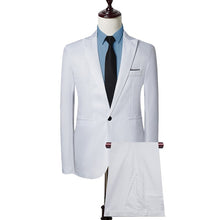 Load image into Gallery viewer, CYSINCOS Men Suit Wedding Suits for Men Shawl Collar 3 Pieces Slim Fit Burgundy Suit Mens Royal Blue Tuxedo Jacket Costume Homme
