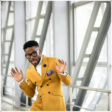 Load image into Gallery viewer, Custom Made Dark Blue Suit Inspired By Suit Worn In James Bond Wedding Suit For Men Groomsman Tuxedos Groom Wedding Suits
