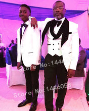 Load image into Gallery viewer, (Jacket+Pants+Vest) 2019 Custom Made Black Paisley Men Suit Groom Tuxedos Groomsmen Best Man Prom Blazer Mens Wedding Suits
