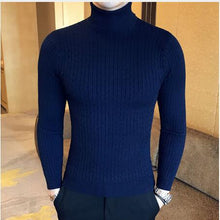 Load image into Gallery viewer, Turtleneck Sweater Men Wool Pullover Mens Sweaters Stripe Turtle Neck Male Sweter Jumper Casual Thermal High Quality Moose
