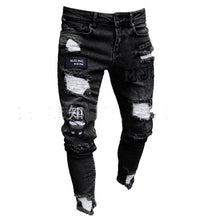 Load image into Gallery viewer, Men Clothes 2020 Hip Hop Sweatpants Skinny Motorcycle Denim Pants Zipper Designer Black Jeans Mens Casual Men Jeans Trousers
