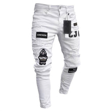 Load image into Gallery viewer, Men Clothes 2020 Hip Hop Sweatpants Skinny Motorcycle Denim Pants Zipper Designer Black Jeans Mens Casual Men Jeans Trousers
