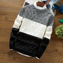 Load image into Gallery viewer, 2020 New Fashion Men Sweater Streetwear Casual Slim Fit Male Clothing Long Sleeve Knitted Pullovers Winter Thick O-Neck
