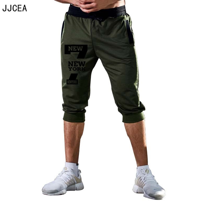 Summer Sports Men's Sportswear Pants Knee Length 3/4 Clothing Sport Joggers Workout Gym Fitness Suits Bermuda Shorts