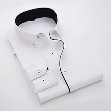 Load image into Gallery viewer, Men&#39;s Casual Long Sleeve Standard-fit Dress Shirts Formal Business Button Up Twill Simple Basic Design Work Office Tops Shirt
