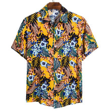 Load image into Gallery viewer, MONERFFI 2020 Quality Harajuku Beach Shirt Men Short Sleeve Hawaiian Shirt Casual Summer Floral Print Men Blouse Loose Surfing
