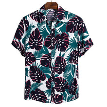 Load image into Gallery viewer, MONERFFI 2020 Quality Harajuku Beach Shirt Men Short Sleeve Hawaiian Shirt Casual Summer Floral Print Men Blouse Loose Surfing
