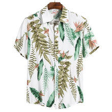 Load image into Gallery viewer, MONERFFI 2020 Quality Harajuku Beach Shirt Men Short Sleeve Hawaiian Shirt Casual Summer Floral Print Men Blouse Loose Surfing
