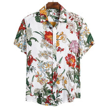 Load image into Gallery viewer, MONERFFI 2020 Quality Harajuku Beach Shirt Men Short Sleeve Hawaiian Shirt Casual Summer Floral Print Men Blouse Loose Surfing
