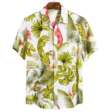 Load image into Gallery viewer, MONERFFI 2020 Quality Harajuku Beach Shirt Men Short Sleeve Hawaiian Shirt Casual Summer Floral Print Men Blouse Loose Surfing
