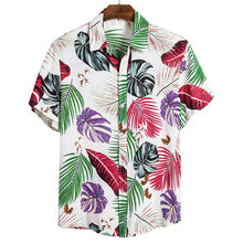 Load image into Gallery viewer, MONERFFI 2020 Quality Harajuku Beach Shirt Men Short Sleeve Hawaiian Shirt Casual Summer Floral Print Men Blouse Loose Surfing
