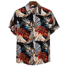 Load image into Gallery viewer, MONERFFI 2020 Quality Harajuku Beach Shirt Men Short Sleeve Hawaiian Shirt Casual Summer Floral Print Men Blouse Loose Surfing
